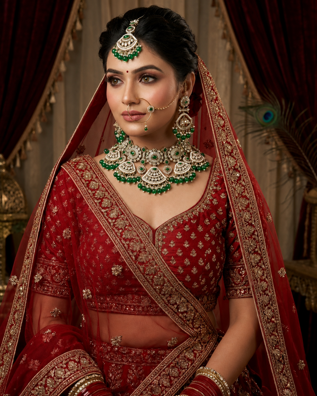 Shahi Panna Bridal Set