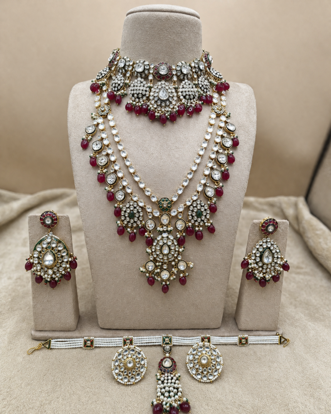 Royal Ruby Kundan Bridal Set