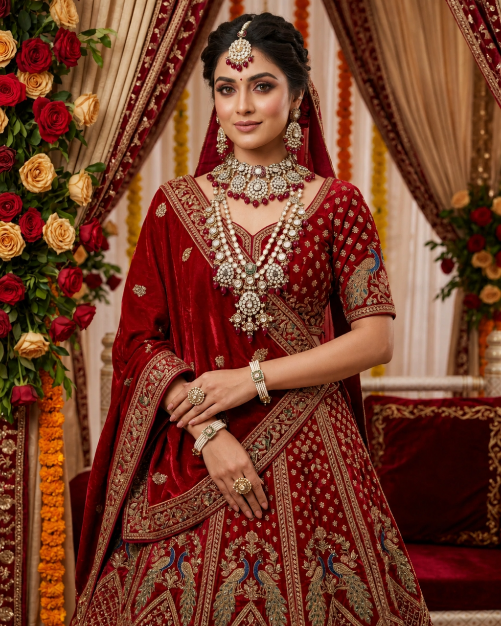 Royal Ruby Kundan Bridal Set