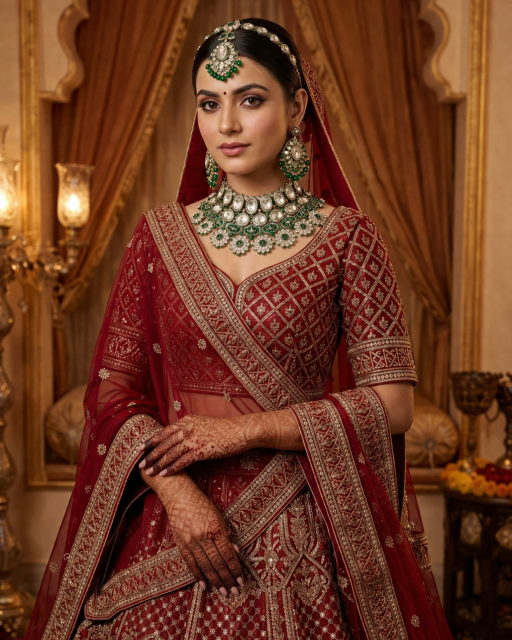 Shahi panna haar set