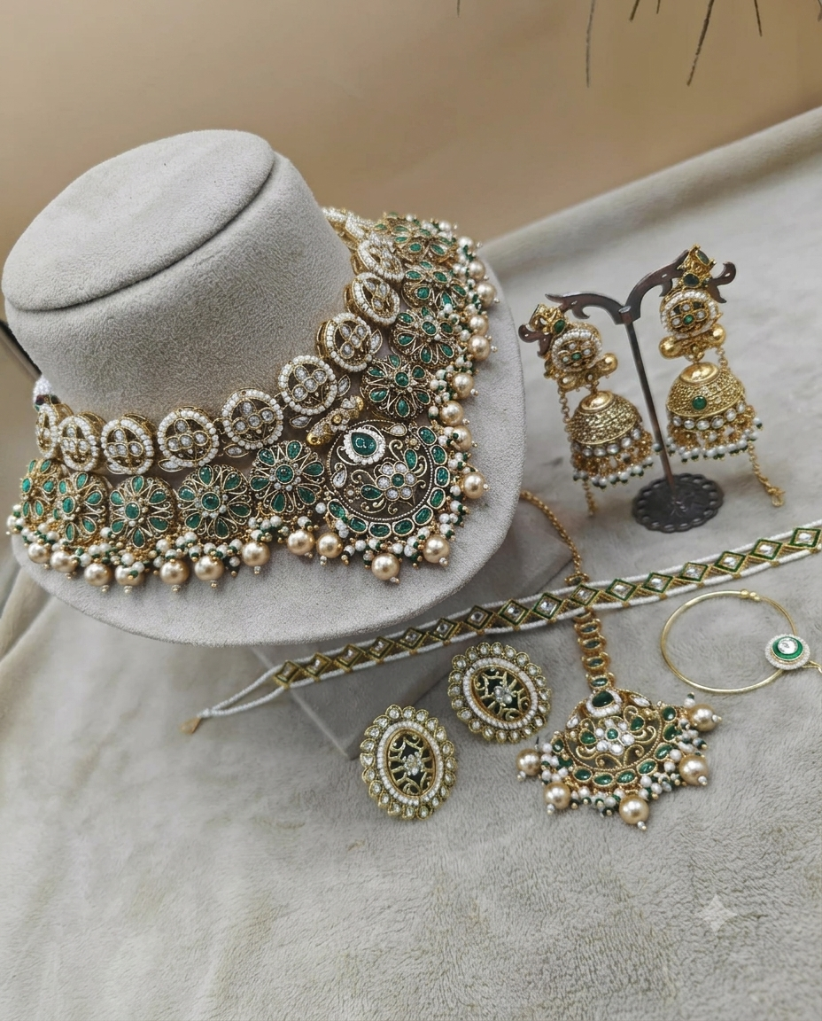 Royal Emerald Bridal Set