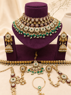 Royal Green Kundan Bridal Choker Set