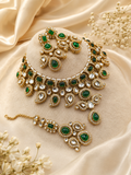 Emerald Royale Kundan Necklace Set