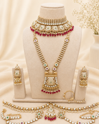 Rajwadi Kundan Long Necklace Set