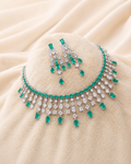 Emerald Cascade Crystal Necklace Set