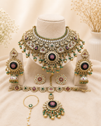 Black Meenakari Traditional Choker Set