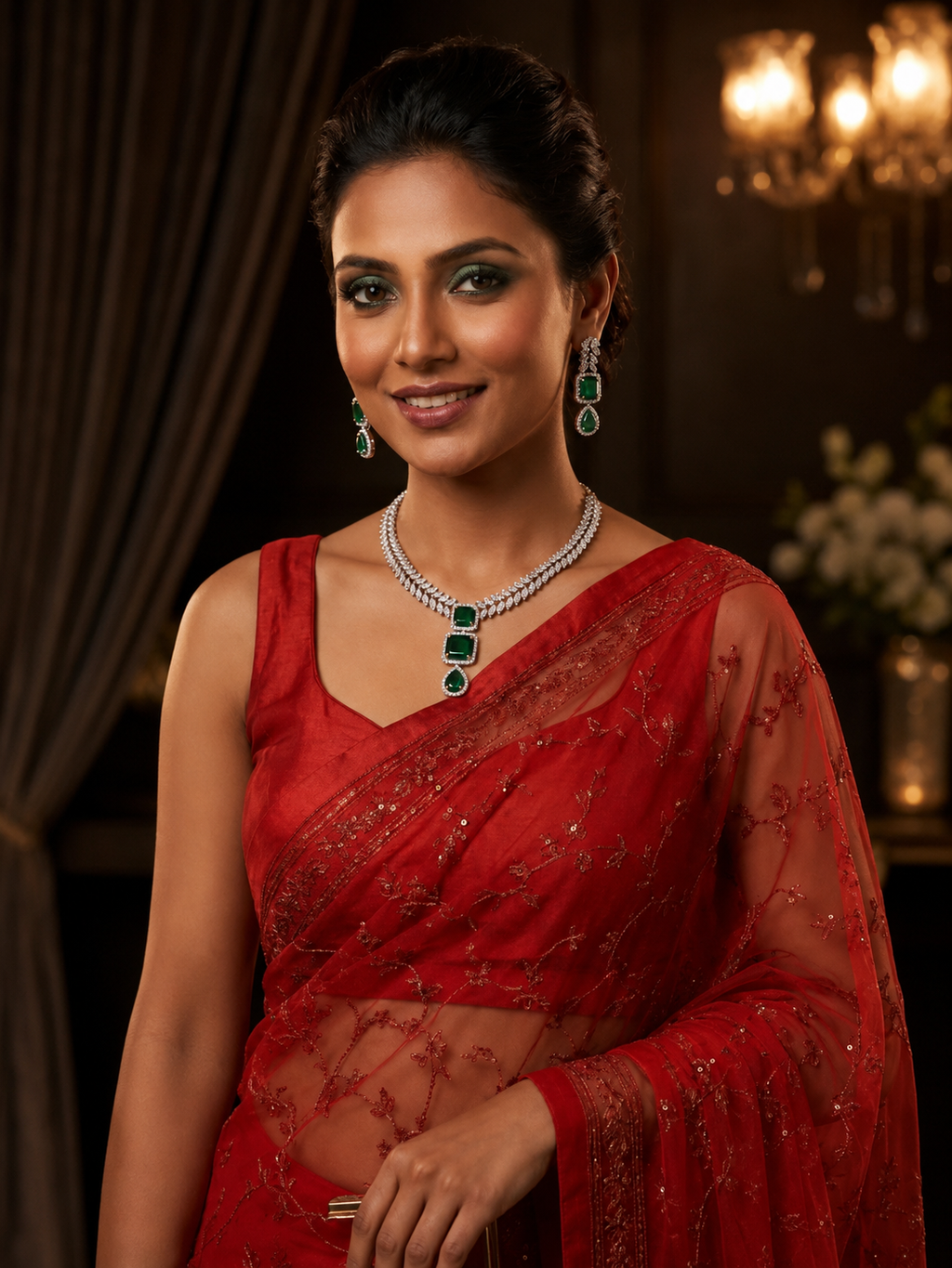 Imperial Emerald Laurel Drop Set
