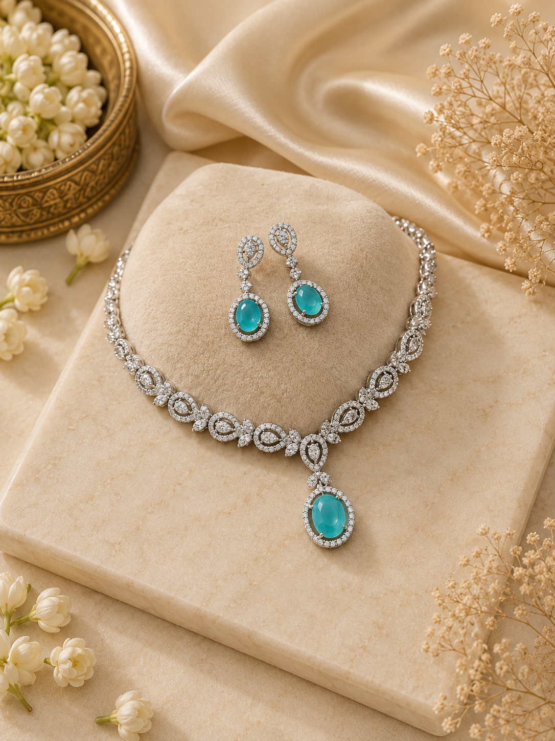 Aqua Teardrop Set