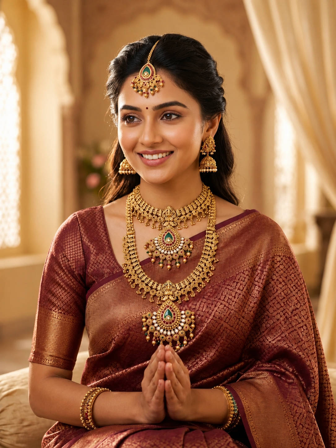 Peacock Temple Jewelry Set