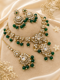 Emerald Kundan Bridal Jewellery Set