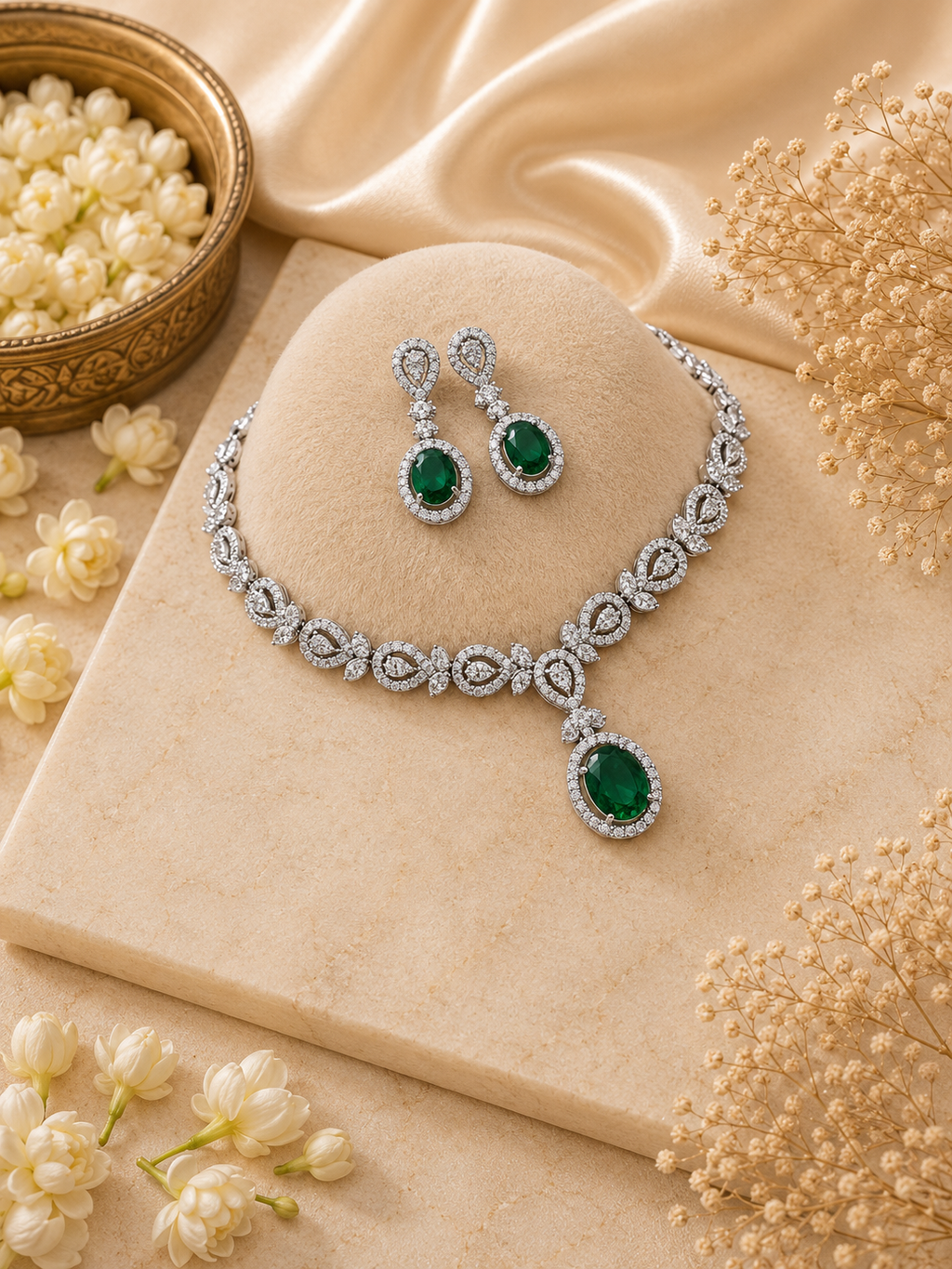 Emerald Teardrop Set