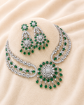 Royal Emerald Floral Statement Set
