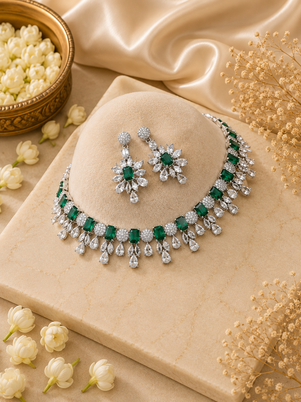 Vibrant Emerald Starburst Set