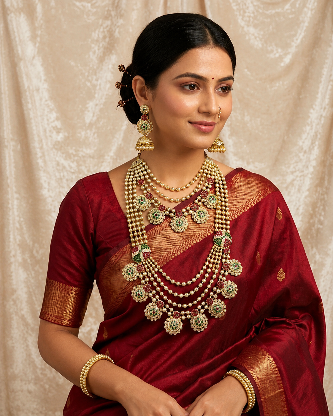 Traditional Gold Beads Haram Set