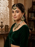 Emerald Royale Pearl Kundan Set