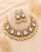 Pearl Kundan Choker Necklace Set