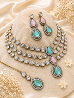 Aqua Blush Teardrop Crystal Set