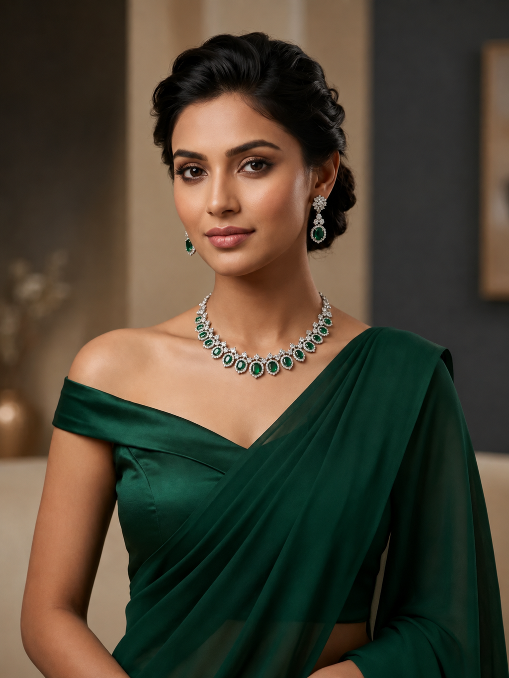 Imperial Emerald Blossom Set
