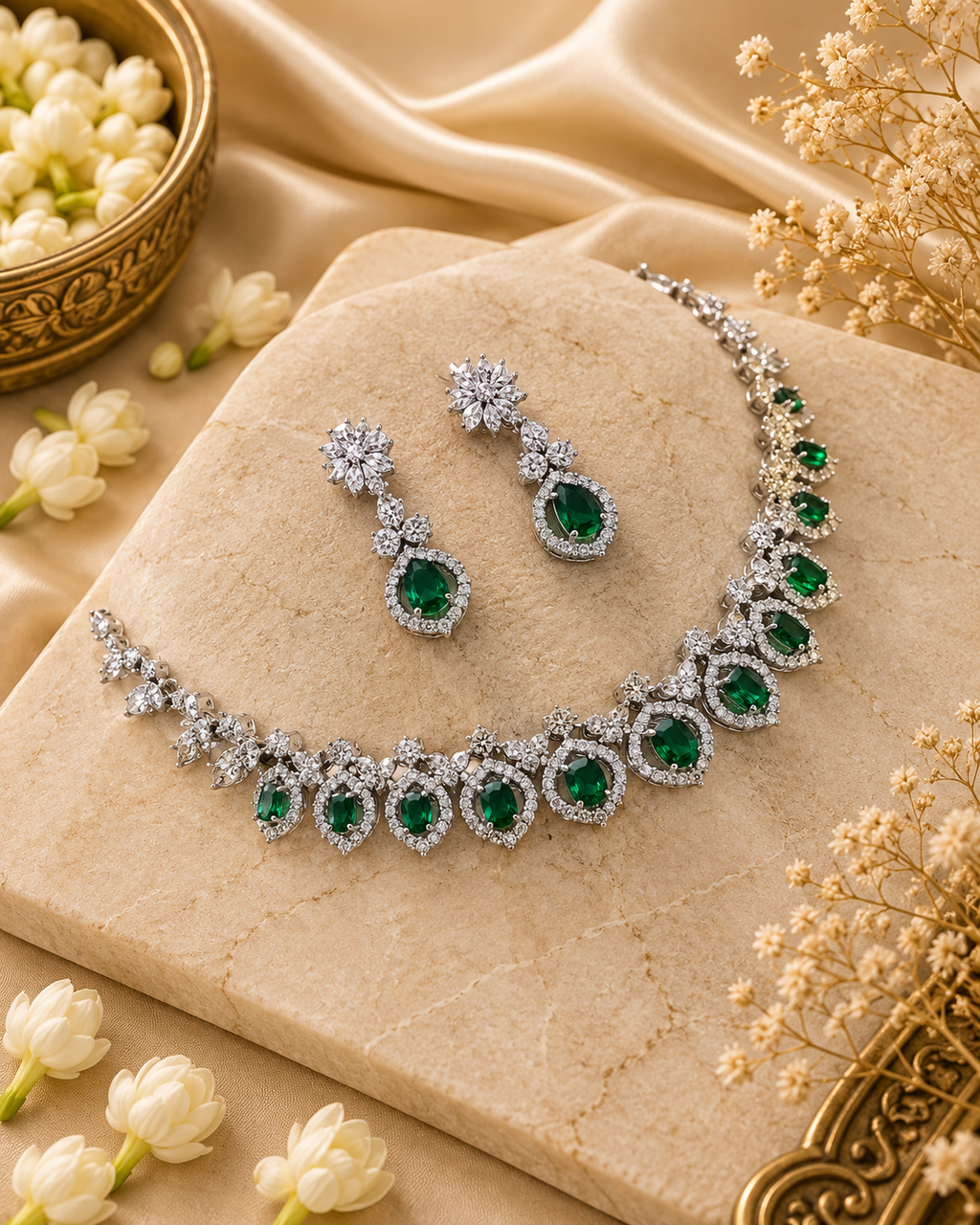 Imperial Emerald Blossom Set