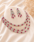 Ruby Infinity Elegance Necklace Set