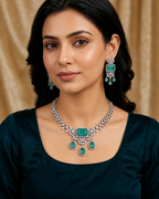Azure Royale Cascade Necklace Set
