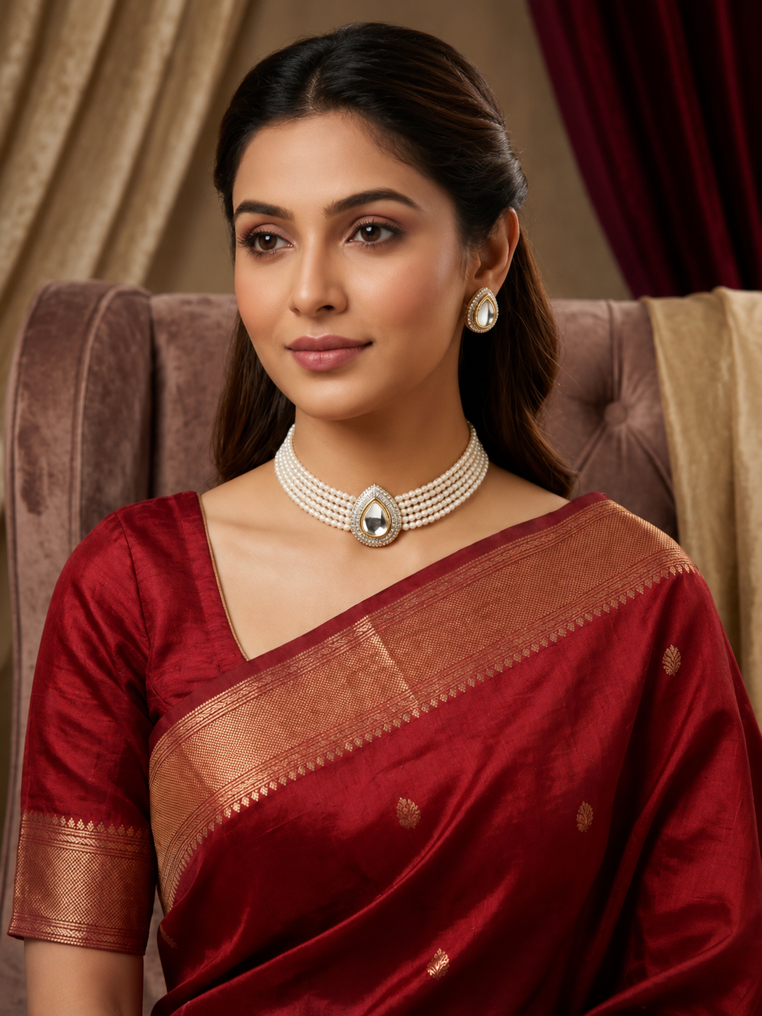 Pearl Teardrop Elegance Necklace Set