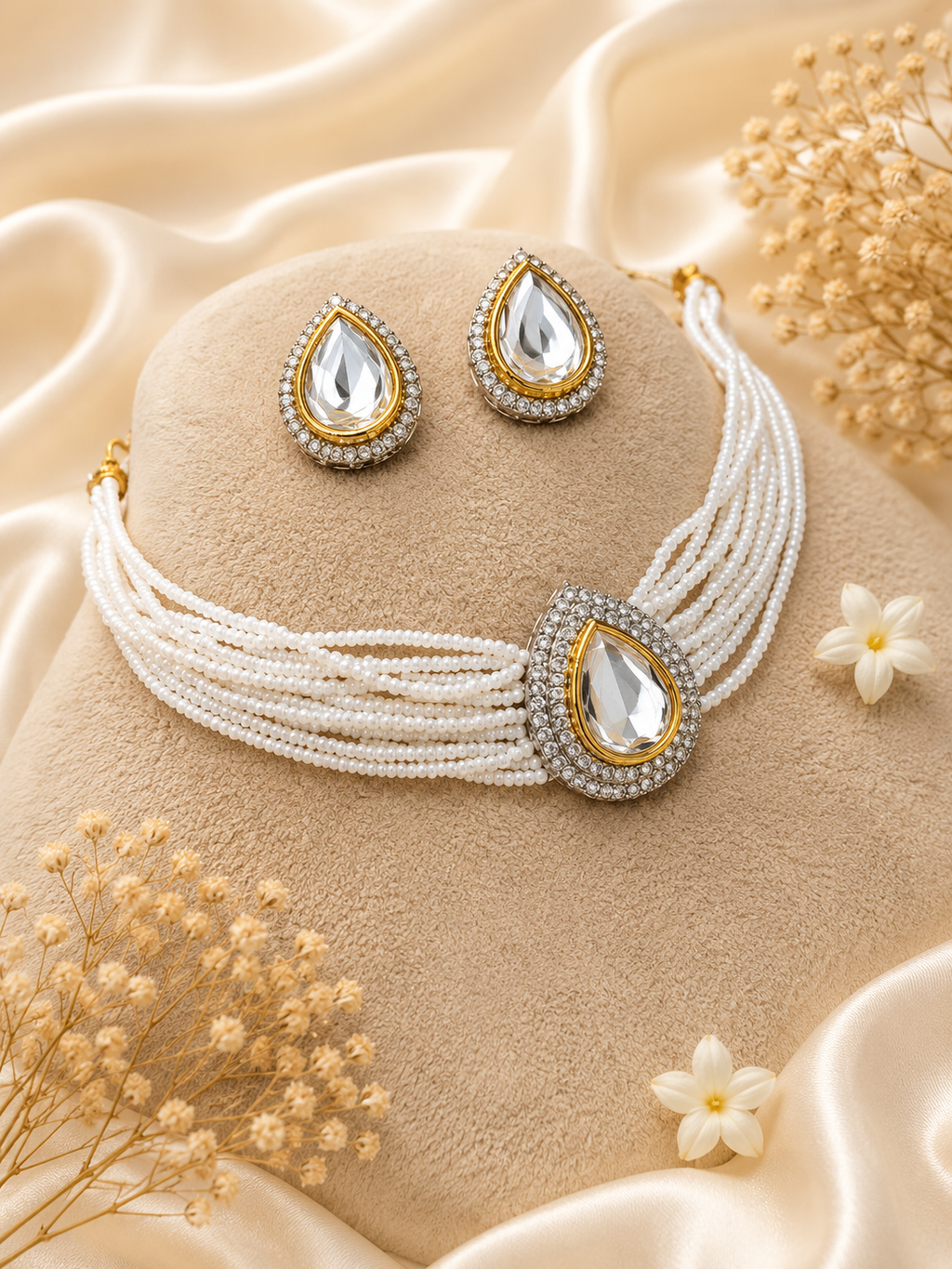 Pearl Teardrop Elegance Necklace Set