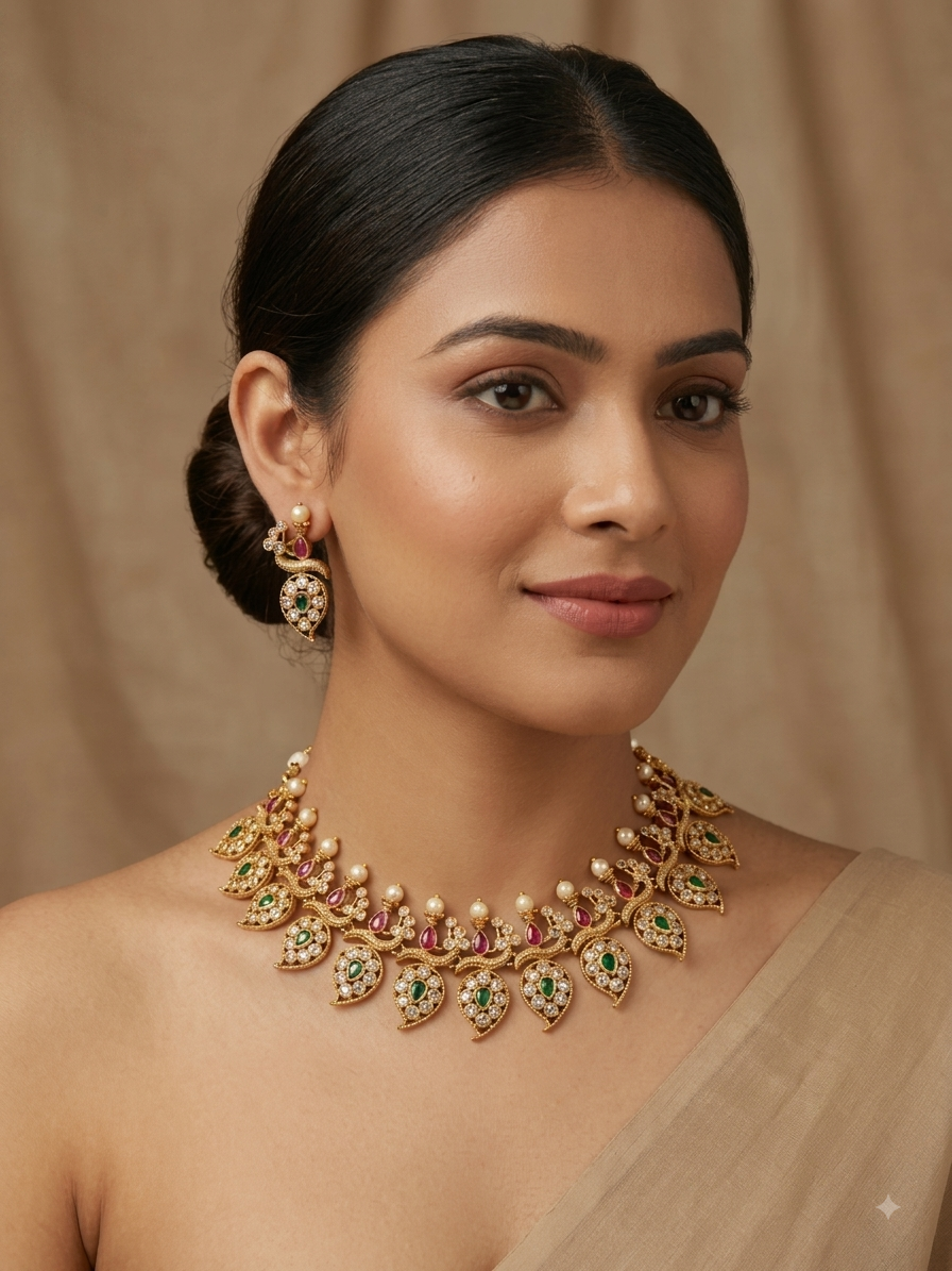 Classic Gemstone Necklace Set
