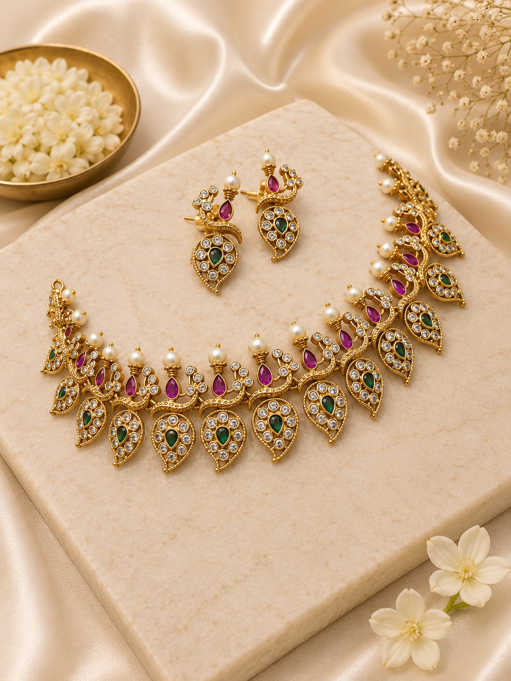 Classic Gemstone Necklace Set