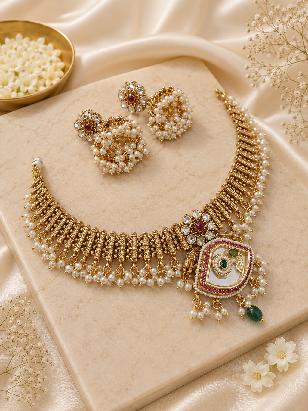 Golden Gem Pearl Set