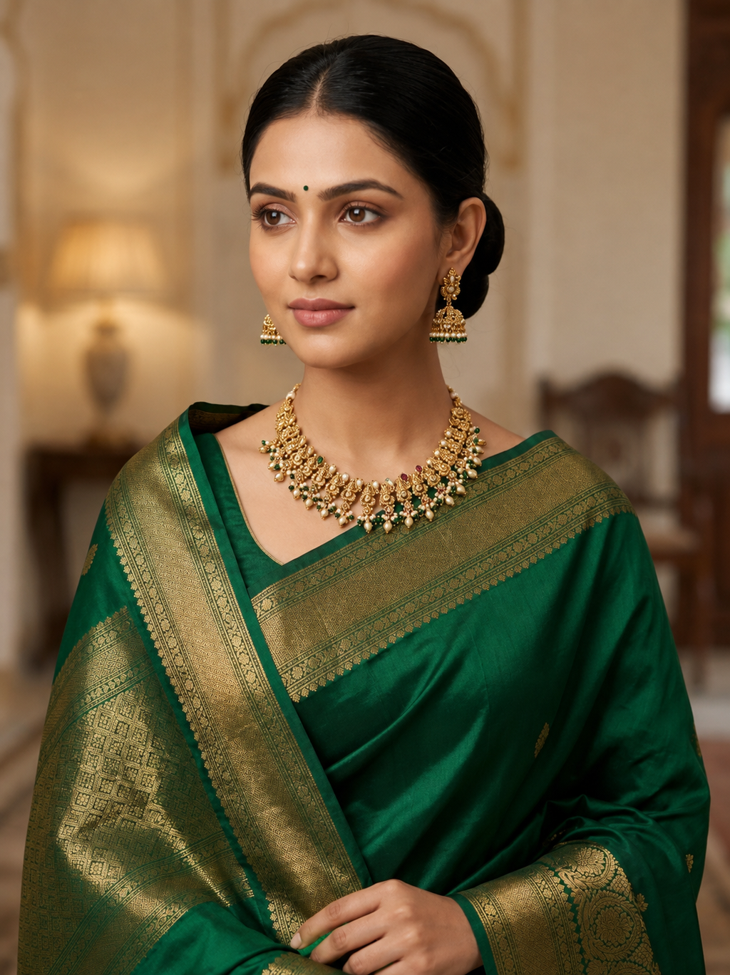 Royal Gemstone Necklace Set