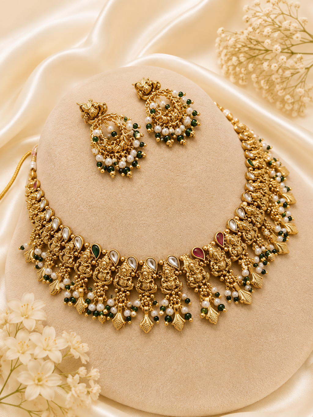 Royal Gemstone Necklace Set