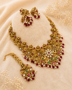 Ruby Peacock Choker Set
