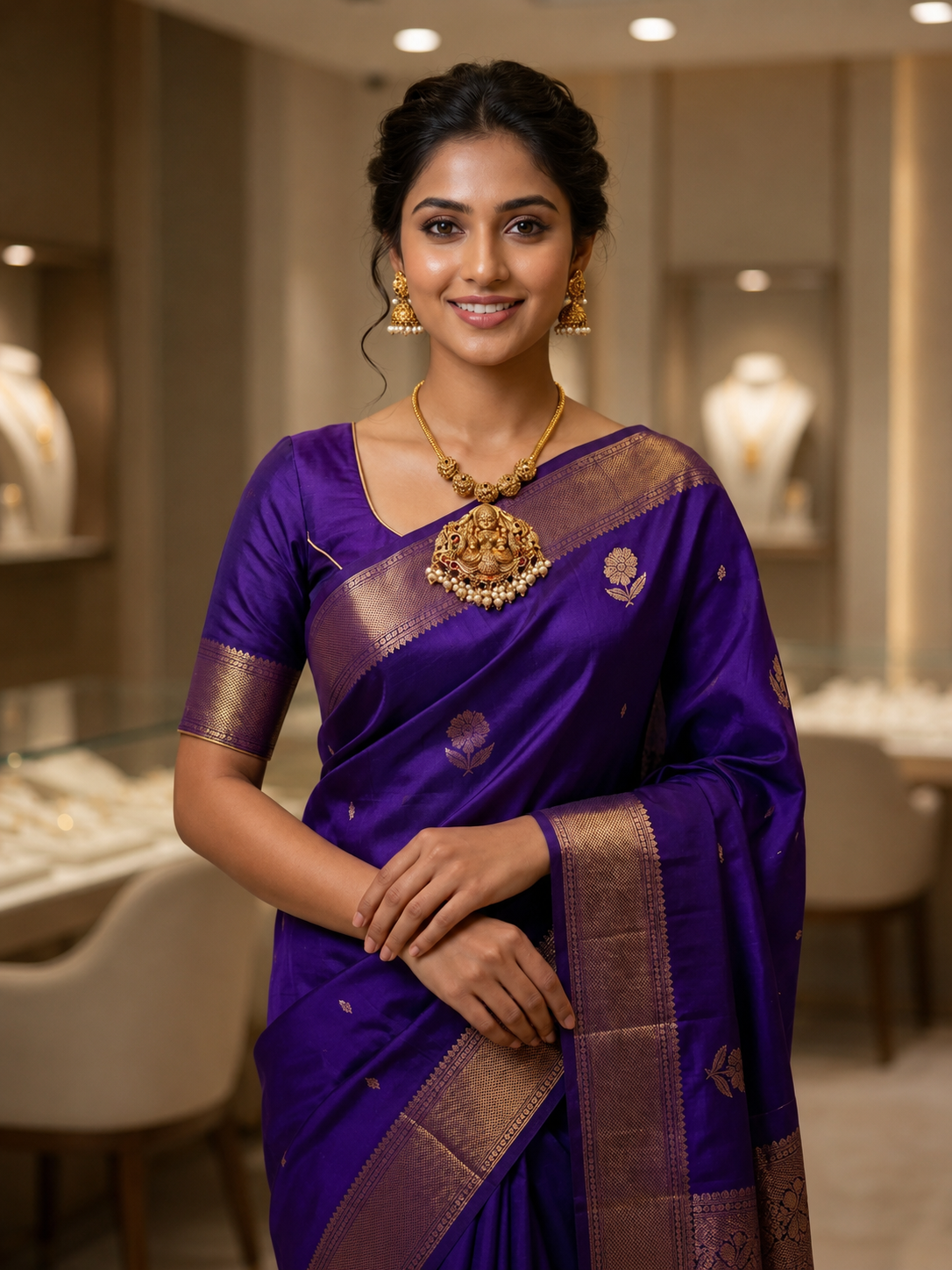 Traditional Asmani Short Necklace Set