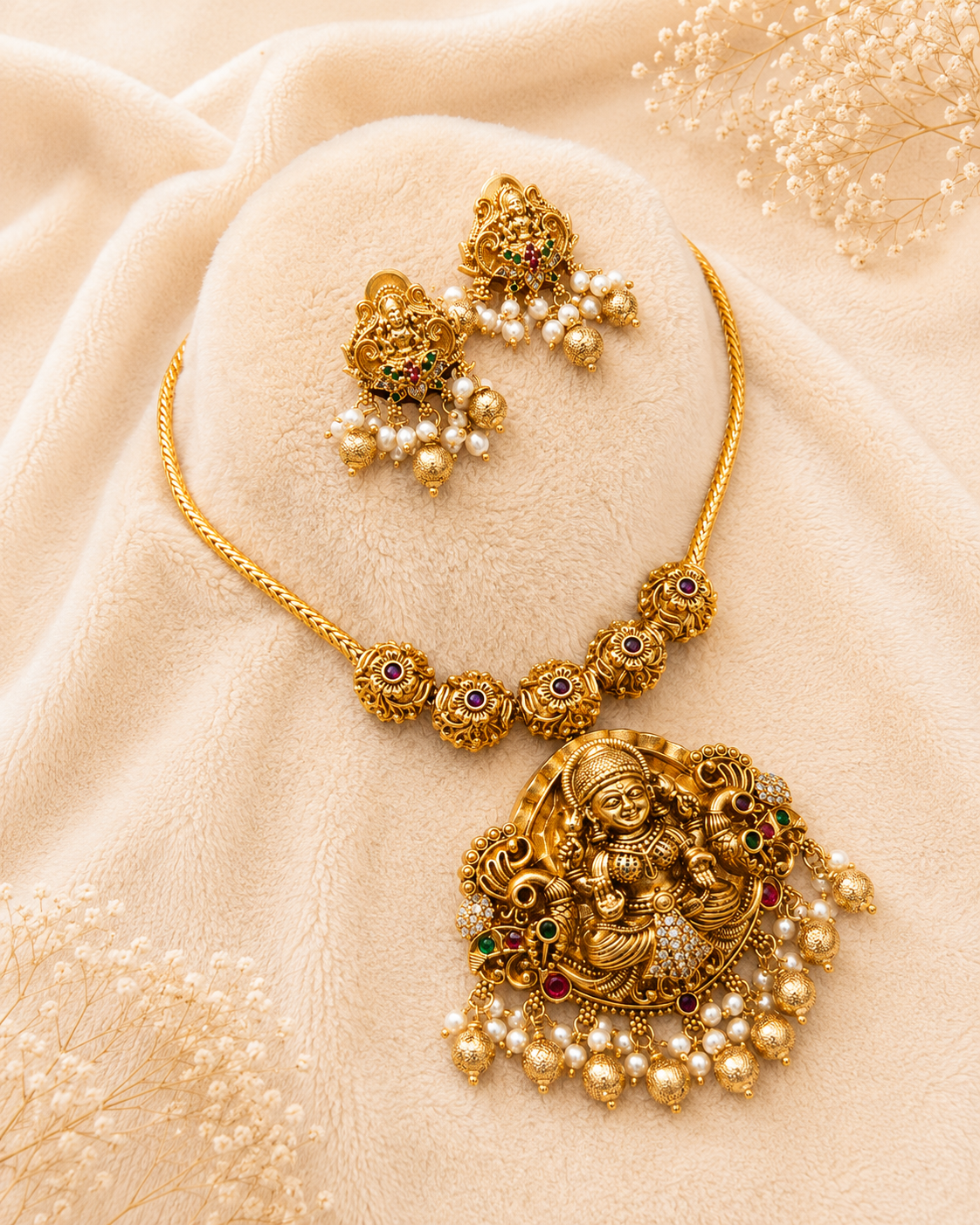 Traditional Asmani Short Necklace Set