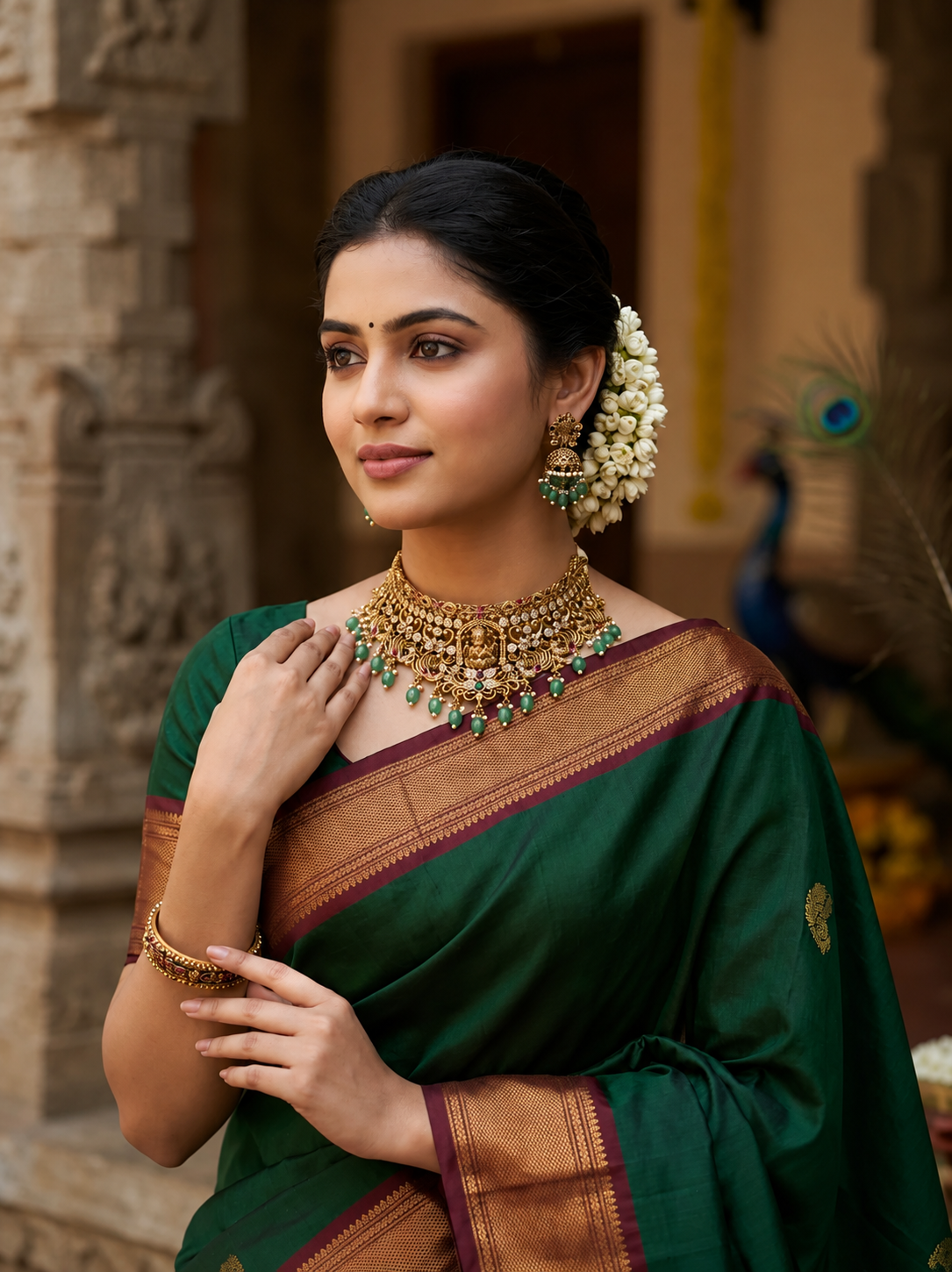 Emerald Asmani Heritage Choker Set