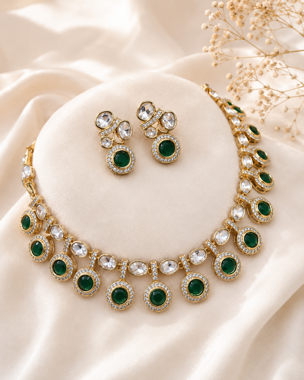 Forest Gem Drop Necklace Set