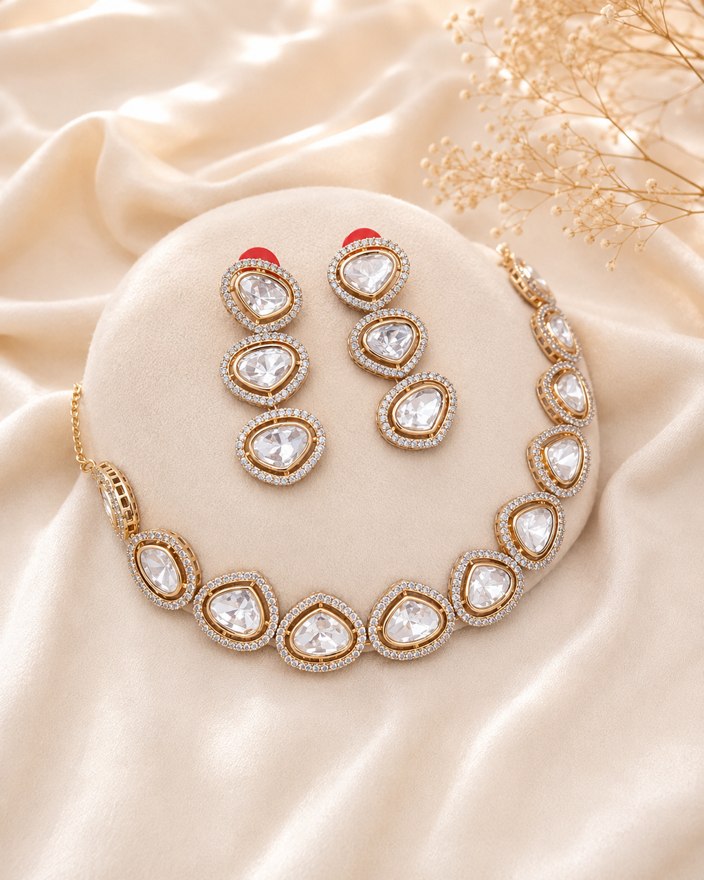Classic Crystal Teardrop Bridal Set