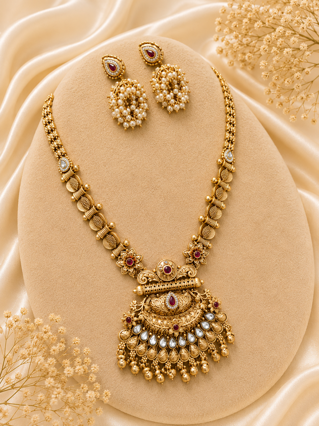 Golden Stone Pearl Set