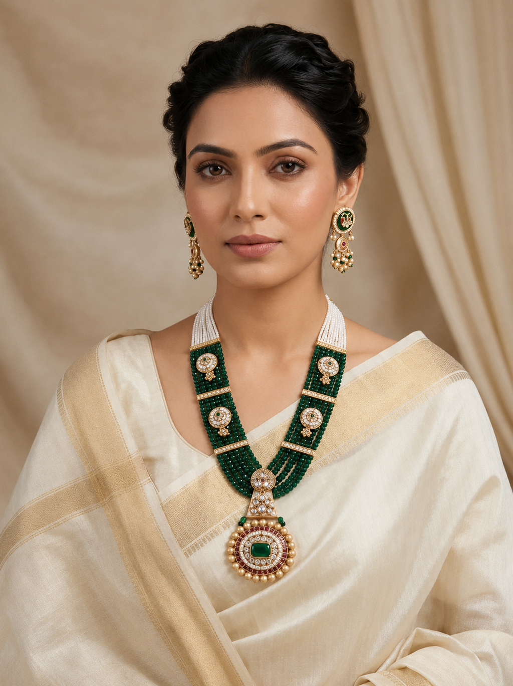 Royal Pearl Gem Set