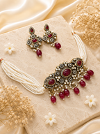Ruby Heritage Pearl Choker Set