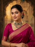 Emerald Royale Kundan Necklace Set