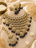 Midnight Blue Kundan Bridal Jewelry Set