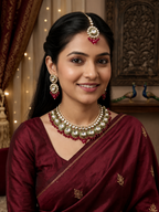Royal Emerald Ruby Kundan Choker Set