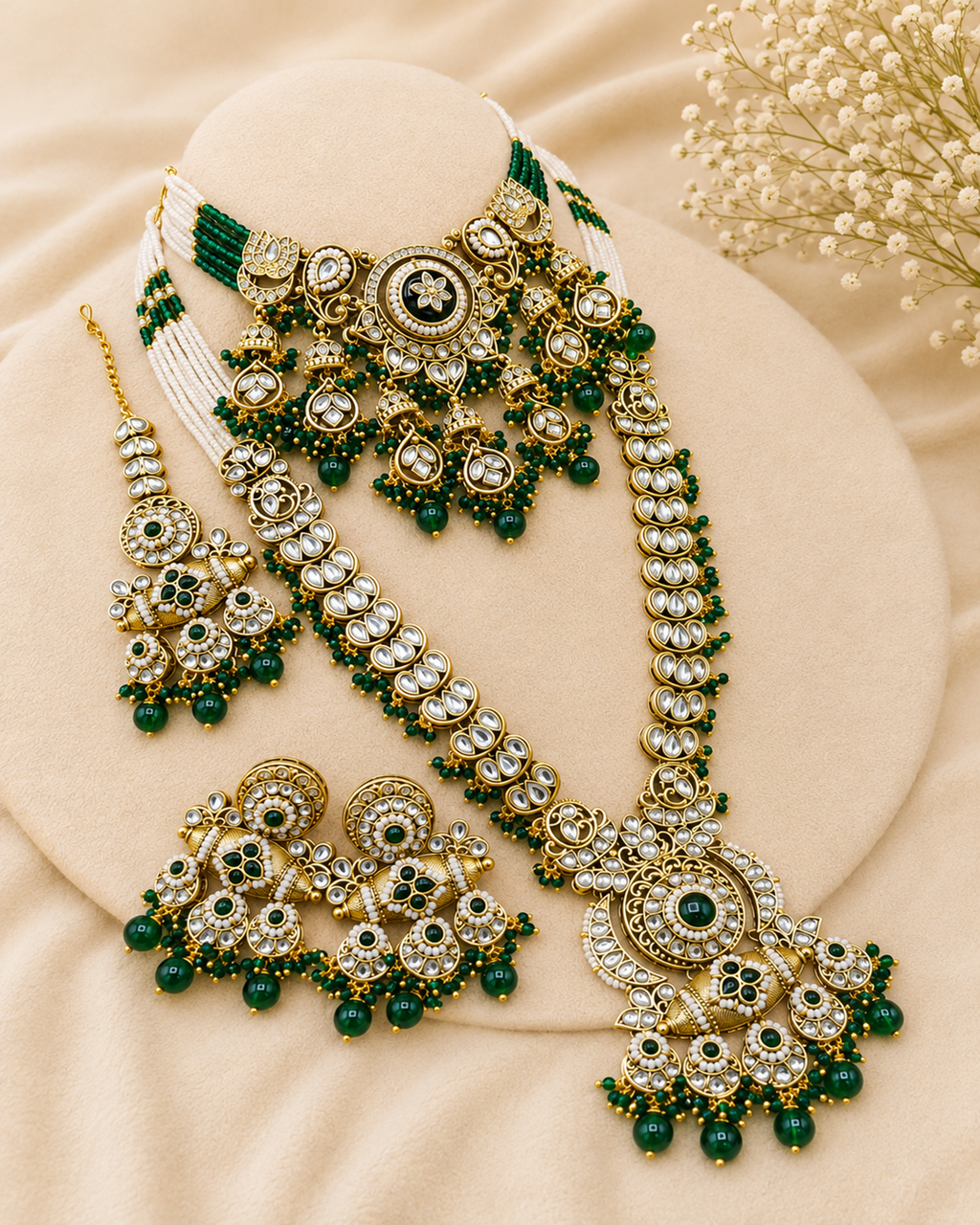 Shahi Panna Haar Set