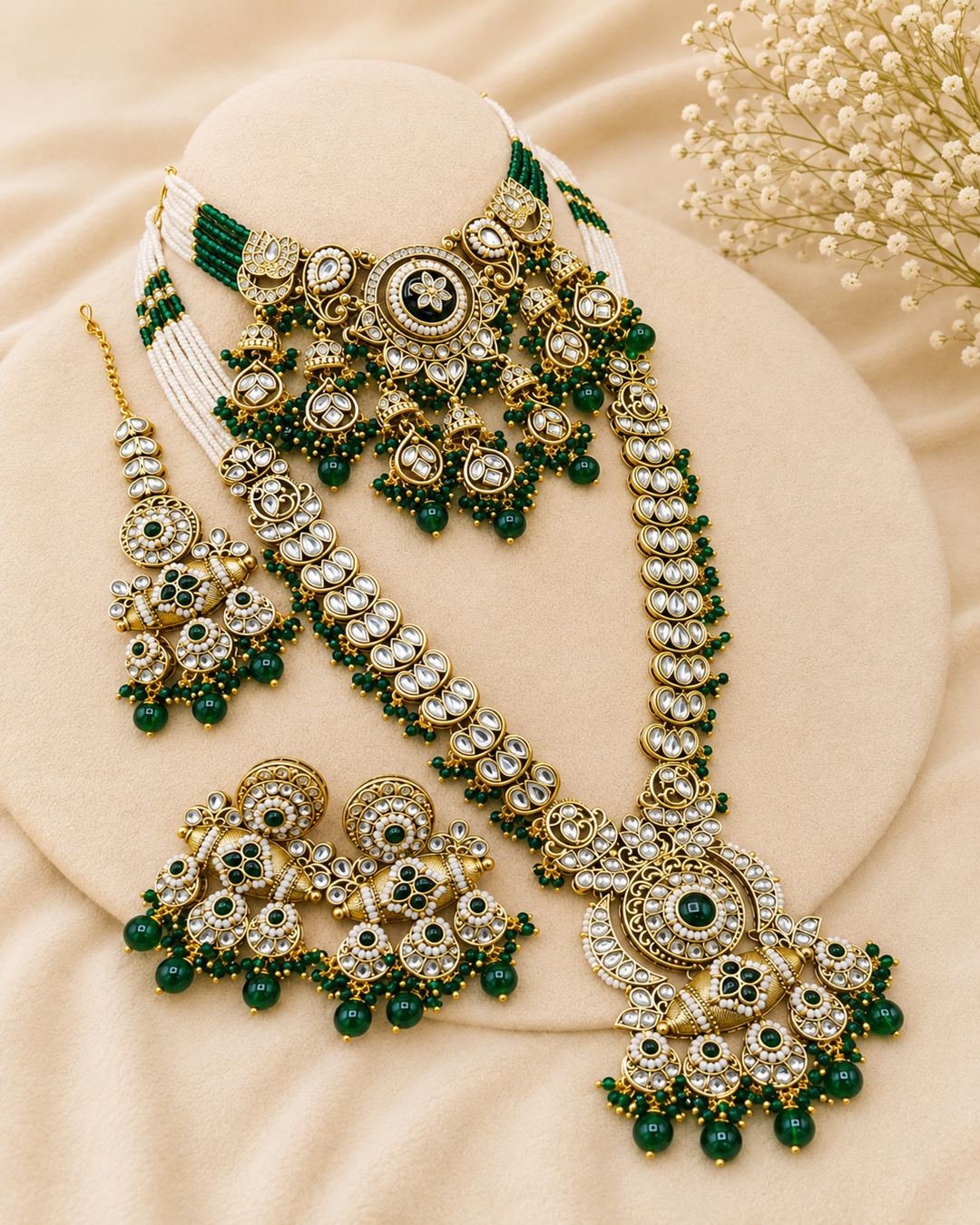 Shahi Panna Haar Set