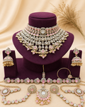 Pink polki choker set