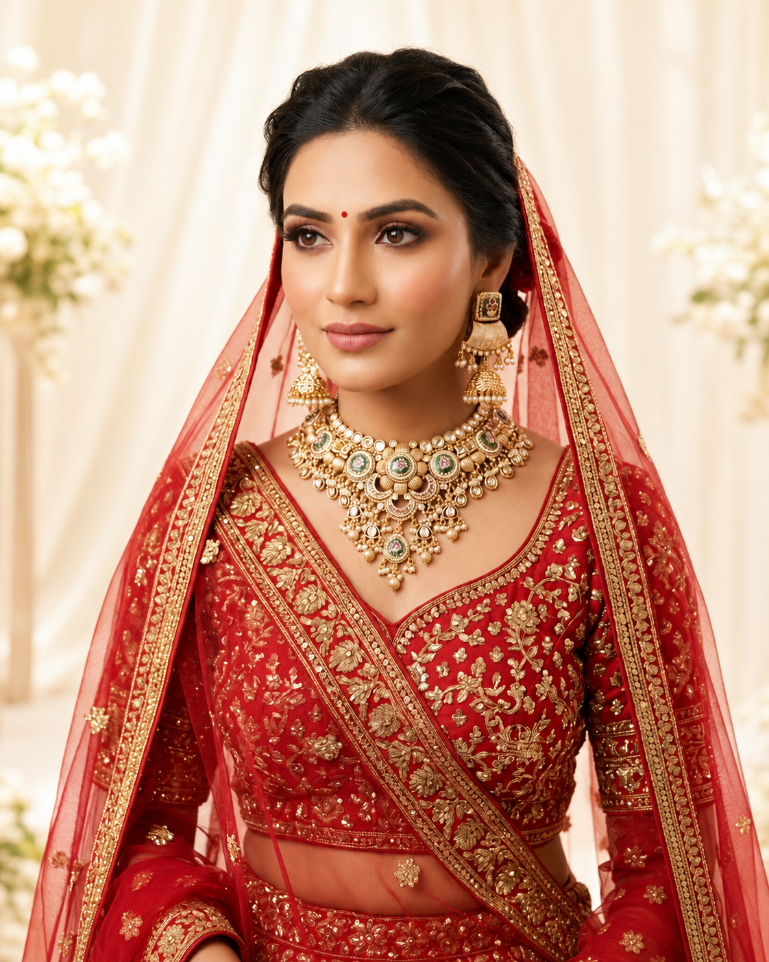 Meenakari Kundan Bridal Choker Set