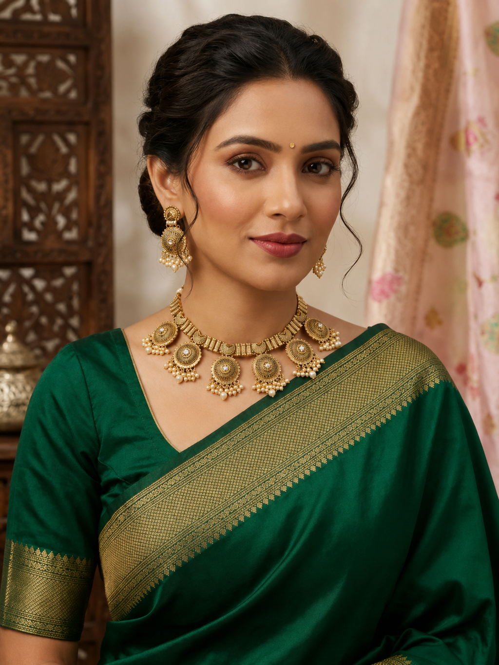 Pearl Champagne Jewelry Set