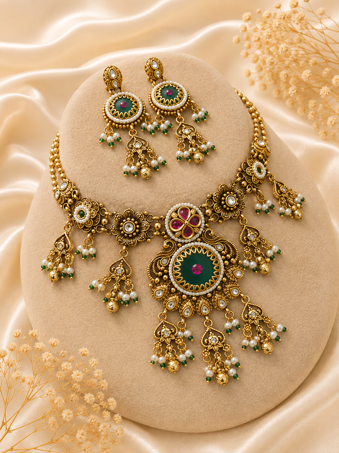 Champagne Pearl Stone Set